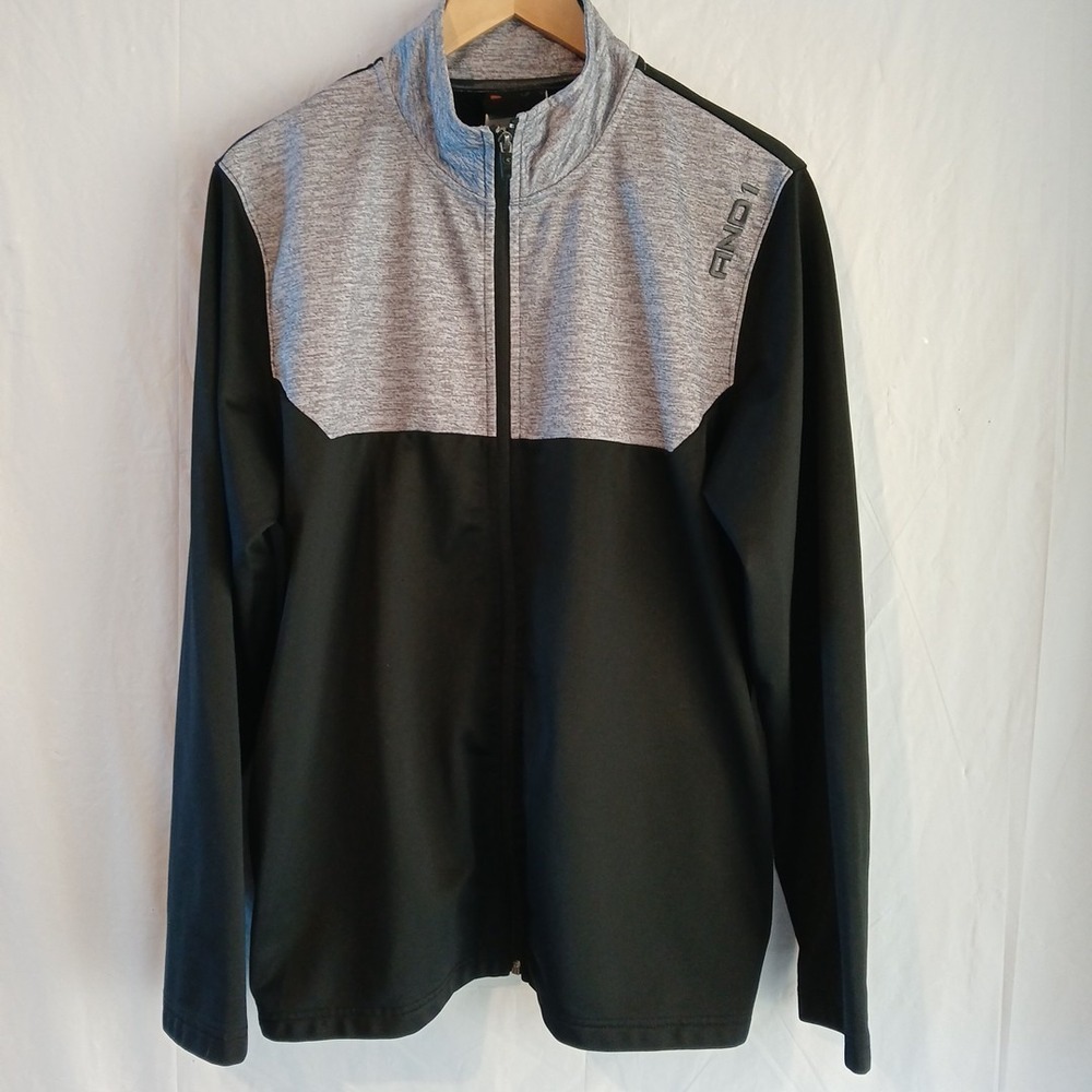And1 Jacket Men's Size Large Black And Gray Athletic Athleisure‎